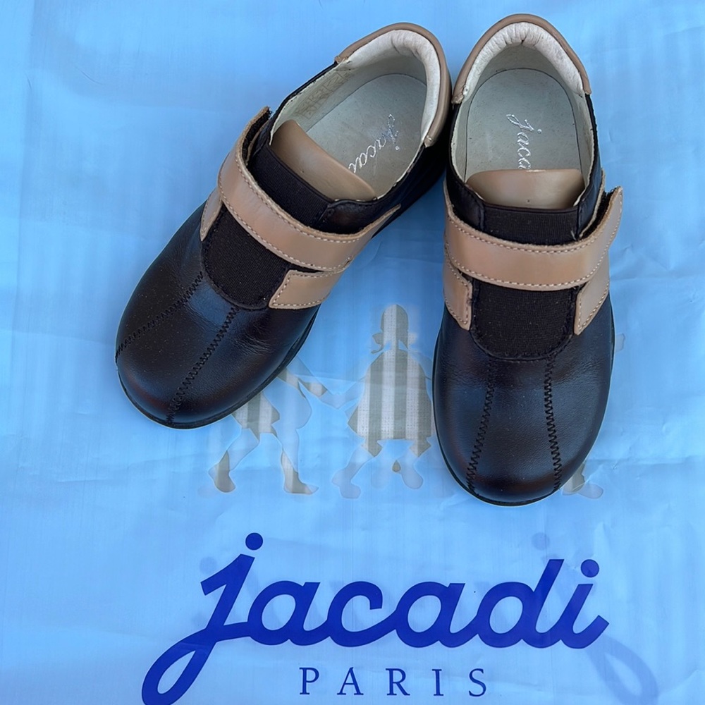 JACADI leather brown shoes size 27